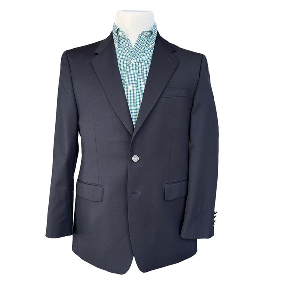 MICHAEL Michael Kors Black 100% Wool 2 Button‎ Blazer Sport Coats Size: 40R